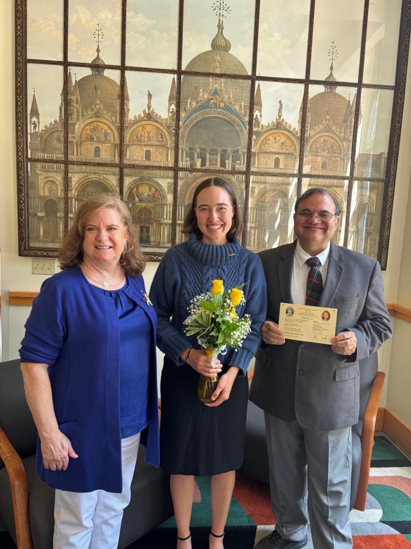 Pickering (center) and Cohen (right) at the Amelia Earhart award ceremony. 